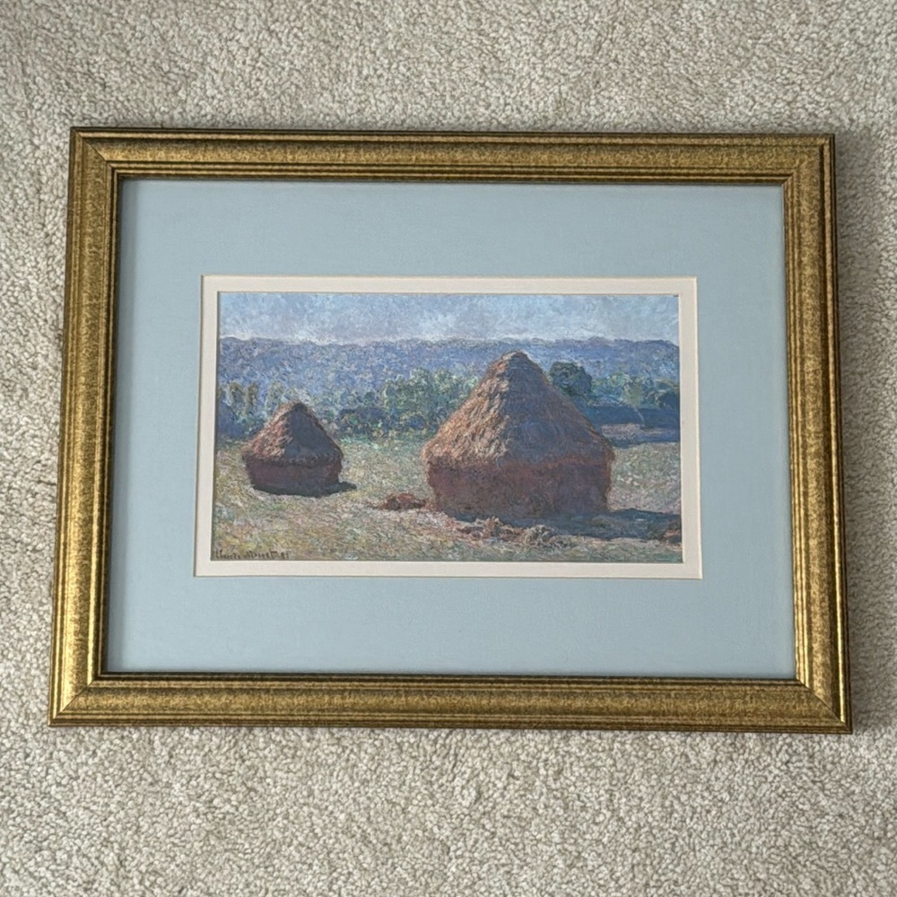 Claude Monet ‘Haystacks’- Antique Gold framed print